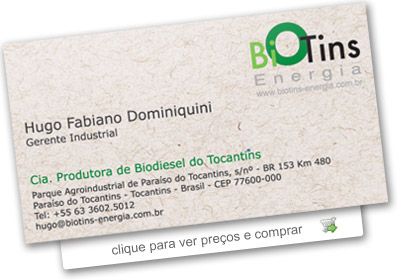 Cartões de Visita 1.000 | Reciclato 240g | 4x0